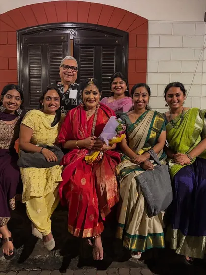Surrounded by students and well-wishers after my performance. Their love and support is my biggest strength.