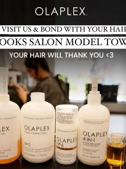 We are an official Olaplex salon. We use their patented bond-building technology in our services to protect your hair during chemical treatments and repair damage from the inside out. Your hair will thank you.