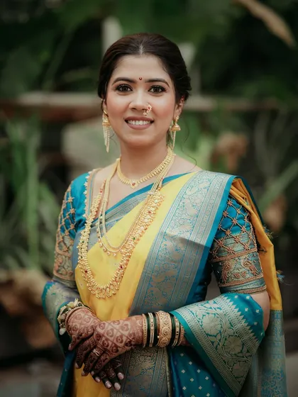 A beautiful portrait of the bride, her smile lighting up the frame.