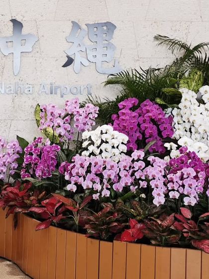 At Naha Airport in Okinawa, ready to begin another journey of learning and training. The vibrant culture of Okinawa is always a source of inspiration.