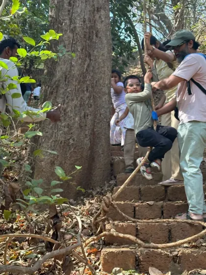 From navigating rocky paths to examining tree bark, our forest trails are a full sensory experience. Families learn and explore together under the guidance of our naturalists.