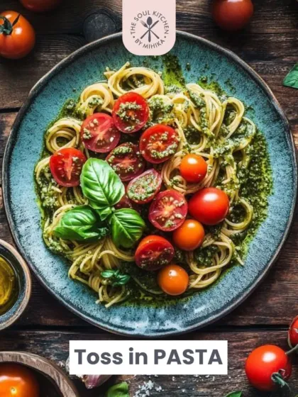 For a quick and healthy meal, toss the Caprese Dip with pasta and cherry tomatoes.