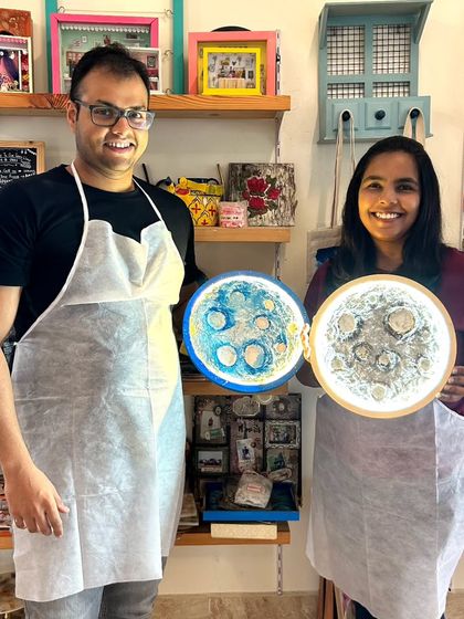 ArtDelight Group - Art Parties & Private Events Glow-in-the-Dark Moon Lamp Workshops photo 10