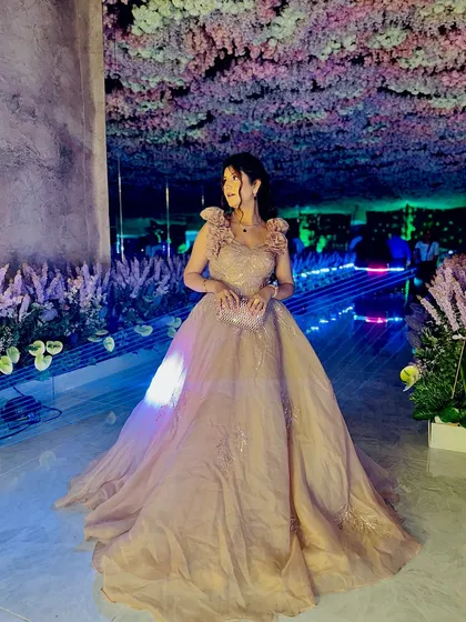 Our Sangeet and Cocktail collection is filled with glamorous gowns, sparkling lehengas, and modern Indo-Western outfits. Explore a range of colors and styles to find your perfect party look.