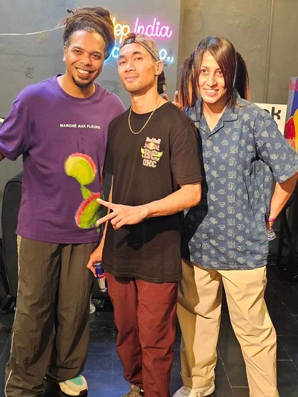 Our founders with Red Bull BC One All-Star Ronnie. Hosting international legends is always an honor.