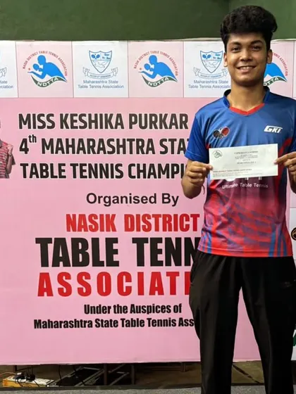 Sharveya Samant with his bronze medal from the Under-19 Boys category at the Nasik State Ranking Tournament. Every medal is a step forward in a player's journey.