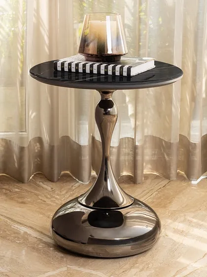 Another look at our Onyx Elegance side table. This piece is part of a whole new collection of classy, stylish, and luxurious side tables designed to elevate your living room or bedroom decor.