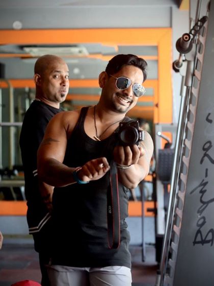 Having some fun with the camera in the gym. Fitness should be enjoyable.