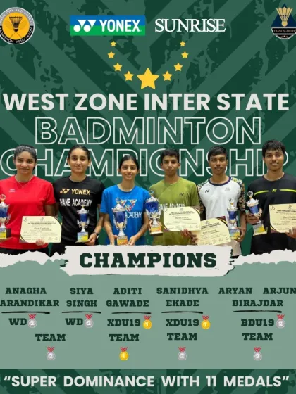We believe in building champions, and the results show it. Here are our players after dominating the West Zone Inter State Badminton Championship, bringing home an incredible 11 medals. This is the level of excellence our training programs aim for.