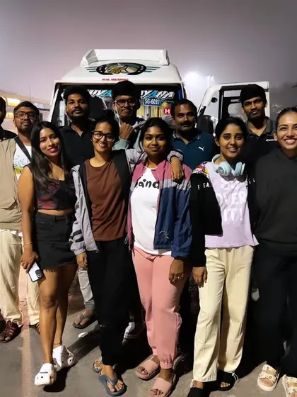 The Kumaraparvatha batch ready to depart from Bangalore late at night.