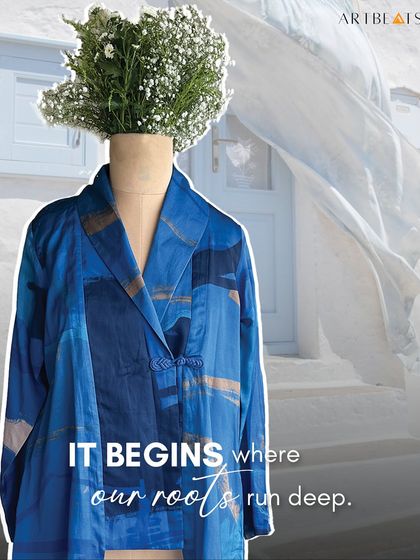 This stylized shot of the Azure Overlay speaks to the collection's theme: it begins where our roots run deep. The piece is presented as a work of art.