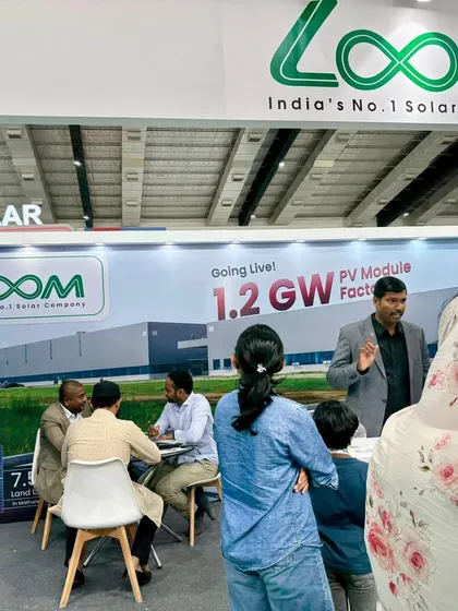 Visitors engaging with my team at the Global Solar Expo. I believe in building relationships and providing personalized advice to everyone interested in switching to solar.