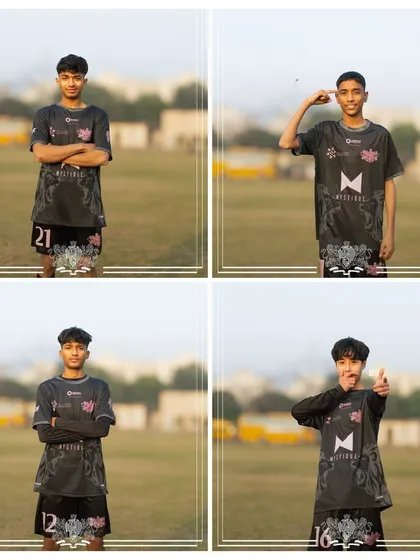 Young, hungry, and ready to play. A collage of our U17 players, each bringing their own style to the pitch.