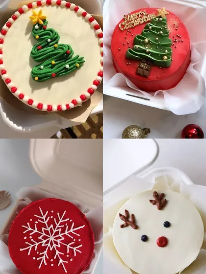 Look at these adorable Christmas-themed bento cakes! Every person in my workshop decorated their own unique cake, from festive trees to cute reindeer. This is what it's all about: making sweet memories and even sweeter treats to take home.