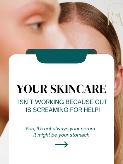 If you've tried every product with no results, it might be time to look inward. The gut-skin axis is a powerful connection, and issues like chronic inflammation or poor digestion can show up as persistent acne, rosacea, or dullness.