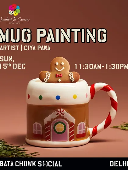 For Christmas, we hosted a festive gingerbread-themed mug painting workshop at Bata Chowk Social. A perfect way to get into the holiday spirit.