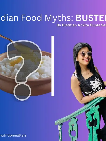 "Ghee mat khao, rice chhod do!" I am tired of hearing these myths that make us fear our own food. My approach is to bust these myths and show you how to embrace traditional Indian foods like rice and ghee in a balanced way for sustainable health and weight loss.