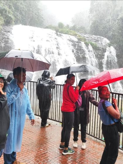 Even a little rain can't stop us from enjoying the magnificent Abbey Falls in Coorg. The monsoon season brings the waterfalls to their fullest and most spectacular.