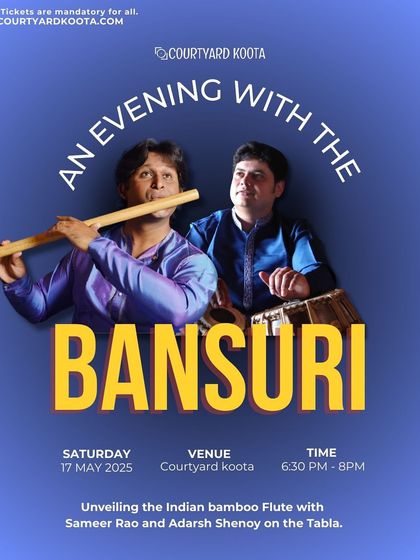 A duplicate poster for 'An Evening with the Bansuri', ensuring wide promotion for our classical music events.