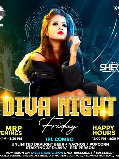 Another Diva Night poster for Local Hinjawadi. These nights are a staple, and I always look forward to bringing the energy.