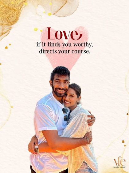 Jasprit Bumrah and Sanjana Ganesan show us that love directs your course when it finds you worthy. Their story is one of mutual admiration and support.