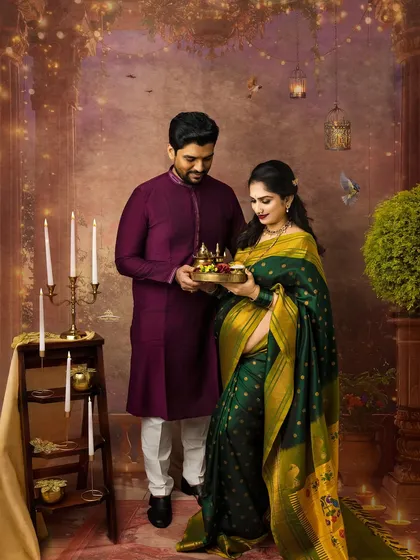 Celebrating festivals with light, love, and tradition. This Diwali-themed maternity portrait combines the festive spirit with the anticipation of a new arrival, creating a memory that glows.