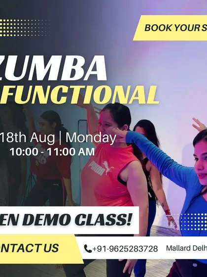 Ready to sweat, smile, and sculpt? My Zumba and Functional training demo class is the perfect introduction. It's a power-packed session that includes HIIT, steppers, and strength work.