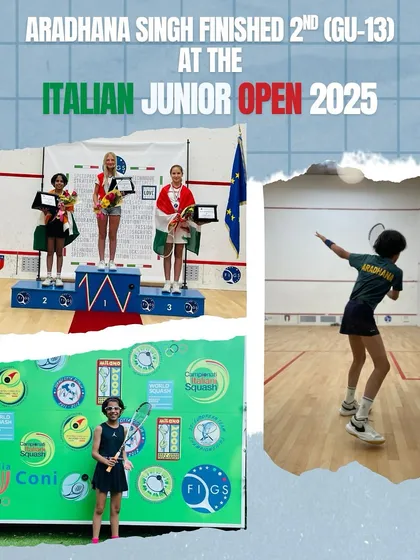 Aradhana Singh with her silver medal from the Italian Junior Open 2025. At just 11, she was one of the youngest in her category and showed incredible talent.