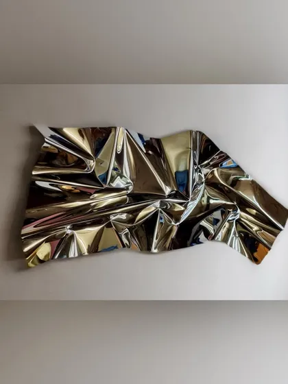 The full view of "Meteor 67," a large-scale wall sculpture that makes a significant statement in any space.