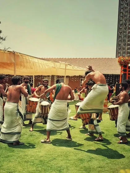 Pure passion unleashed at an outdoor wedding celebration. Our dynamic movements and powerful rhythms are perfect for open-air venues.