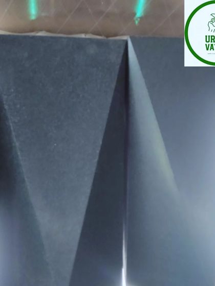 A close-up of the geometric design on a fiber pot.