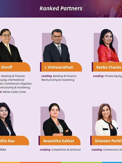 Leaders League India Rankings 2024 have recognized six of our partners, including Cyril Shroff and L Viswanathan, for their leading roles in Banking, M&A, Competition, and Restructuring.