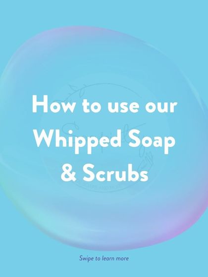 A quick guide on how to use our whipped soaps and scrubs. They are so easy and fun to incorporate into your shower routine.