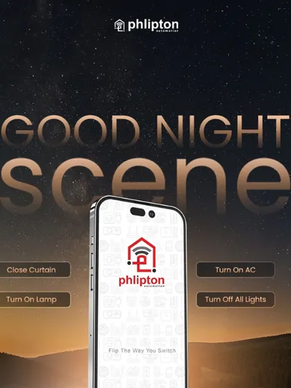 With a 'Good Night' scene, you can prepare your entire home for rest with a single tap. This can close all curtains, turn off main lights, turn on a night lamp, and adjust the AC to your preferred sleeping temperature.