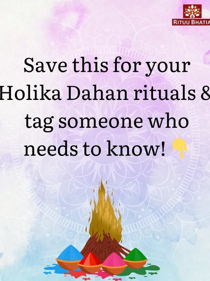 Save this post for your Holika Dahan rituals. It is a quick reference for what to offer to the fire to manifest different desires, from family peace to financial growth.