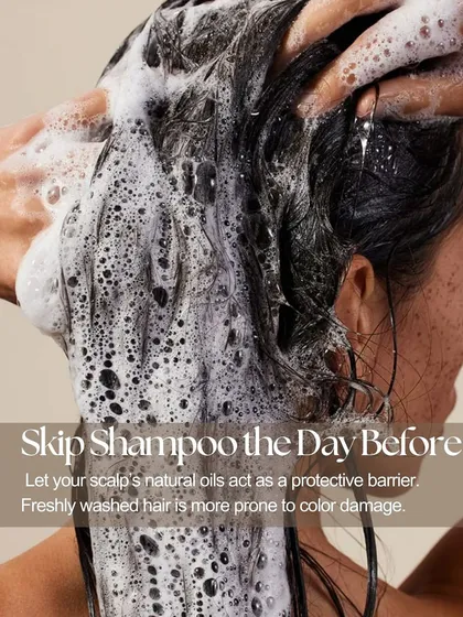 A pre-Holi hair care tip: skip shampoo the day before. Your scalp's natural oils act as a protective barrier against color damage.