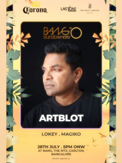 The poster for a Corona Sundowner at The Ritz-Carlton. These luxurious rooftop events are perfect for deep, melodic, and chill sets.