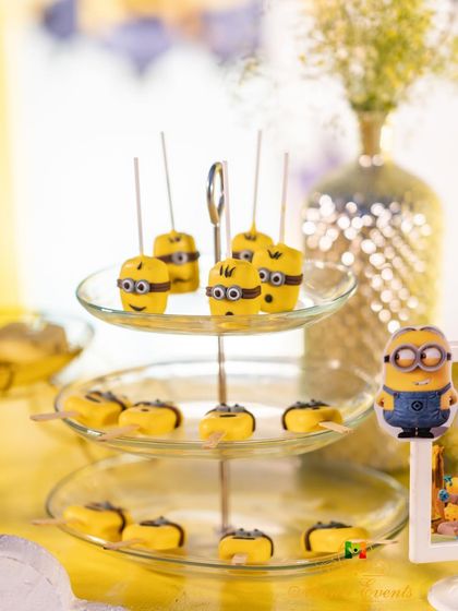 These Minion-themed cake pops were almost too cute to eat. They were a perfect addition to the dessert table, adding another layer of fun and creativity to the party's theme.