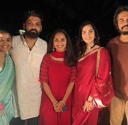 A photo with the wonderful team of 'Sapta Saagaradaache Ello'. It was an honor to work with such talented people.