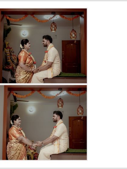 A sweet, candid moment between the couple in their new home, sharing a look of happiness and accomplishment.