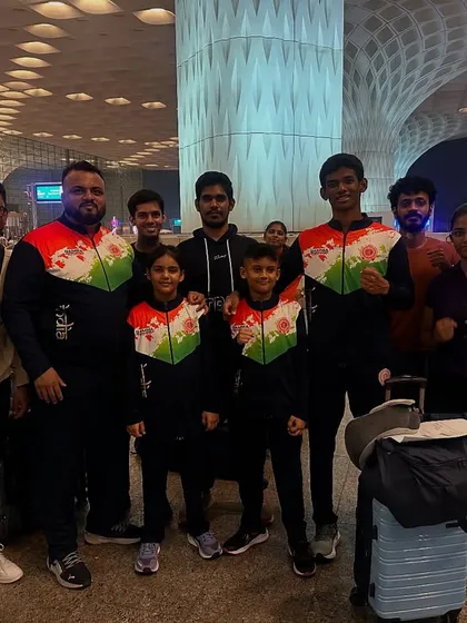 Team India, including our FCC fighters, at the airport, ready to take on the world at the GAMMA World Championship.