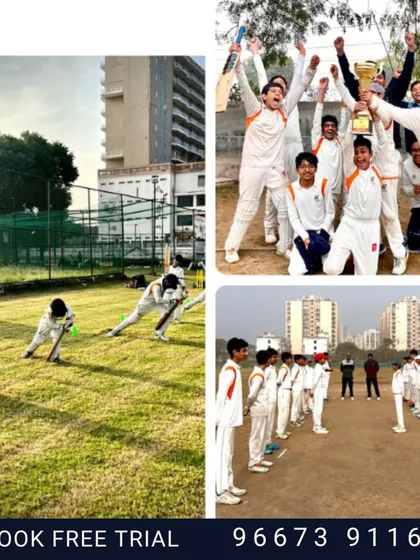 This collage captures the essence of our academy: dedicated training, team bonding, and the celebration of success. We provide a complete pathway for young cricketers to unlock their potential.