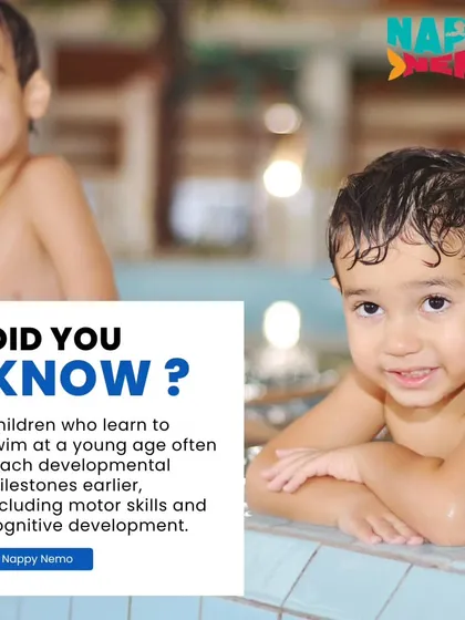 Did you know that children who learn to swim at a young age often reach developmental milestones earlier? Swimming is like exercise for their bodies and brains, helping them get better at motor skills and cognitive development.