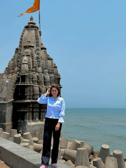 Feeling the divine presence at the Dwarkadhish temple in Dwarka.