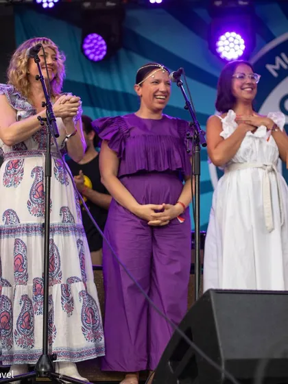 The amazing background vocalists who joined us on stage at the GroundUP Music Festival. Their harmonies added a whole new dimension to the music.