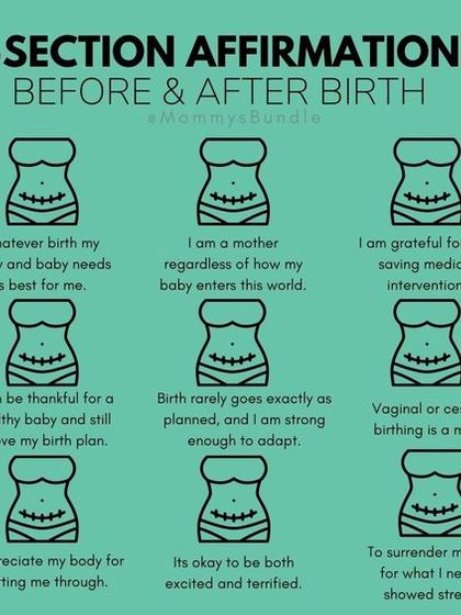 For mothers who have a C-section, positive affirmations are a powerful tool for healing. Every birth is a miracle, and your strength is incredible.