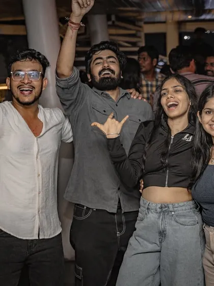 Pure excitement and happiness from the crowd at Red Rhino.