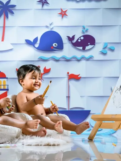 Double the trouble, double the fun! I have plenty of experience with twin photoshoots, creating setups like this playful self-portrait scene that captures their unique bond and individual personalities.