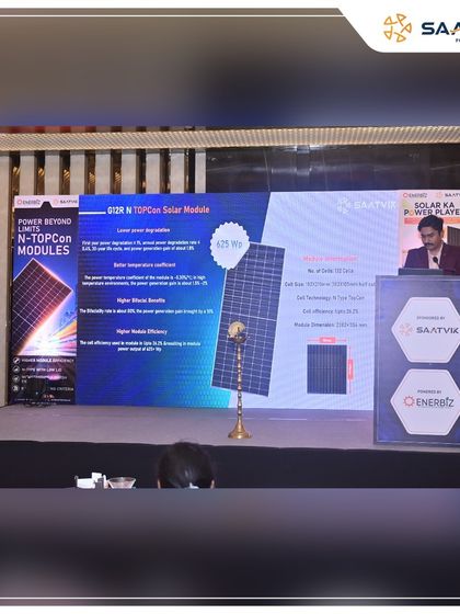 Presenting the technical specifications of our G12R N-TOPCon Solar Module at our partner event with Enerbiz.