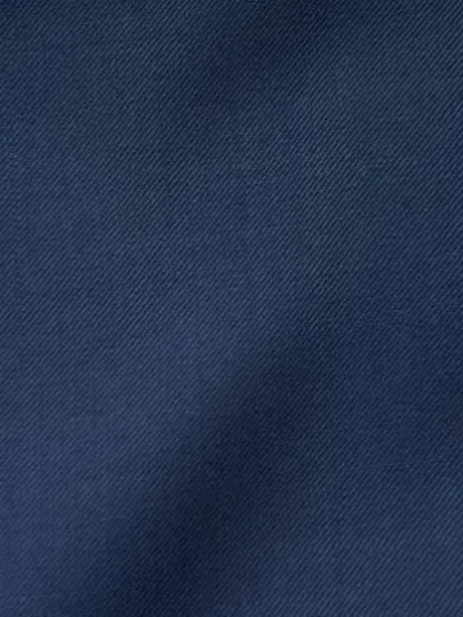 A swatch of classic navy twill, a durable and stylish choice for blazers and trousers.